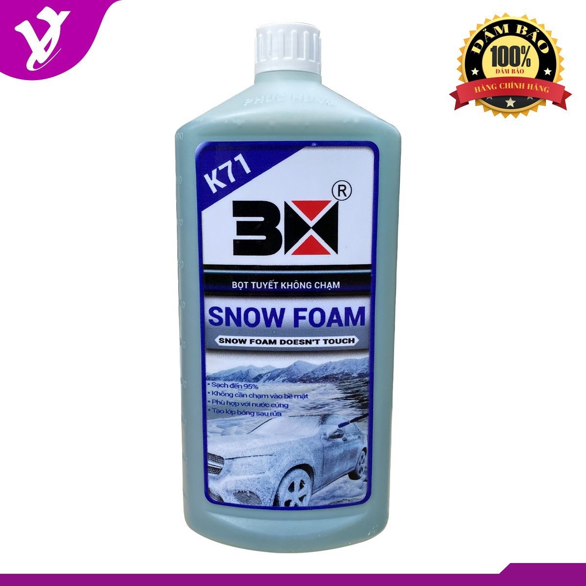 Dung dịch rửa xe bọt tuyết không chạm 3x k71 chai 1000ml