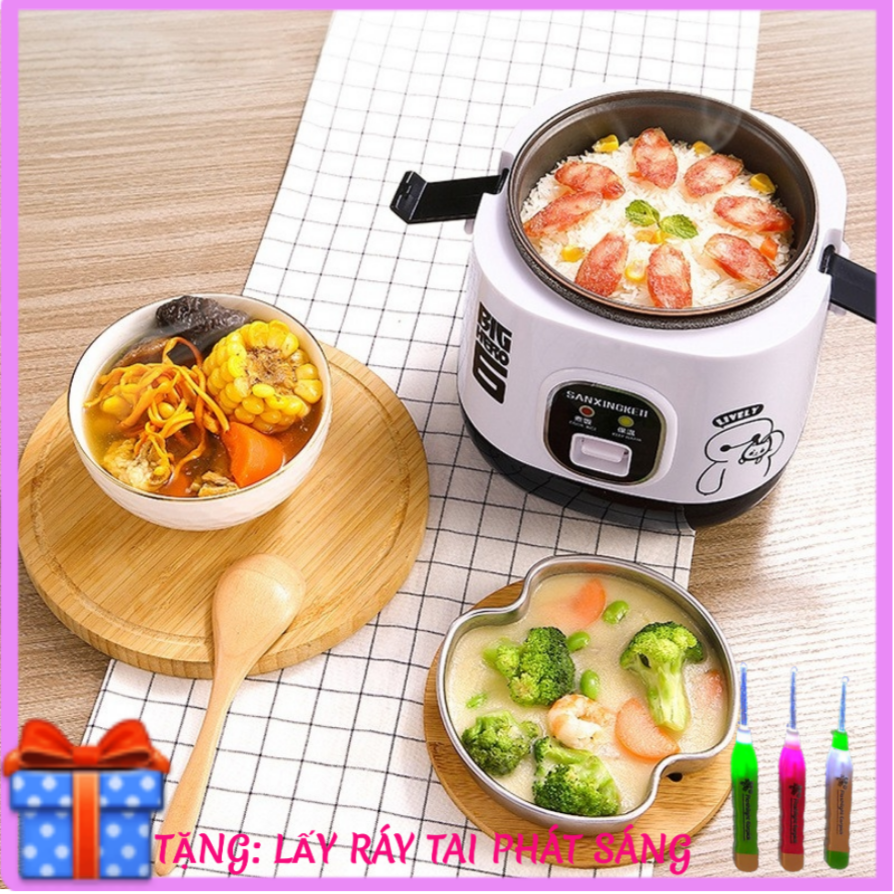 Nồi cơm điện mini - Cặp lồng nấu cơm 1.2L Big Hero đa năng nấu cơm, hâm nóng thức ăn an toàn tiện lợi