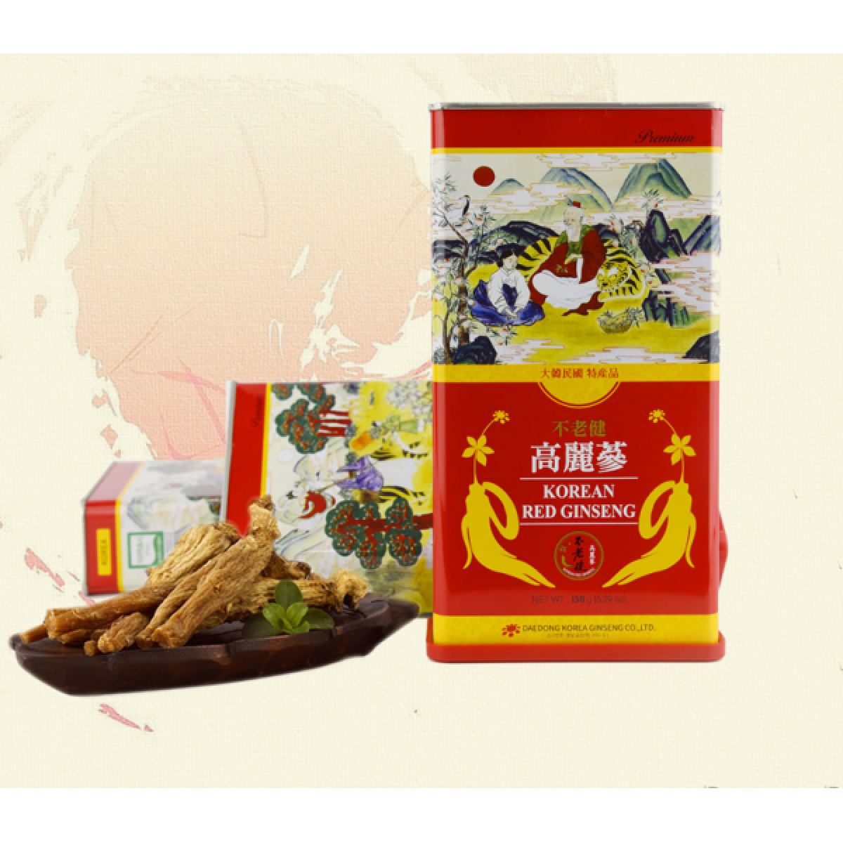 Sâm củ khô Daedong hộp thiếc 600gr