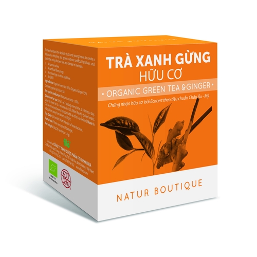 Trà xanh gừng hữu cơ túi lọc fito