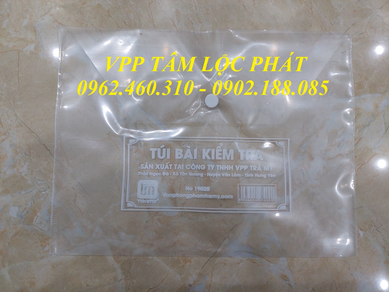Sỉ 100 túi bài kiểm tra, kt 20cm * 26.5cm, túi đựng tài liệu