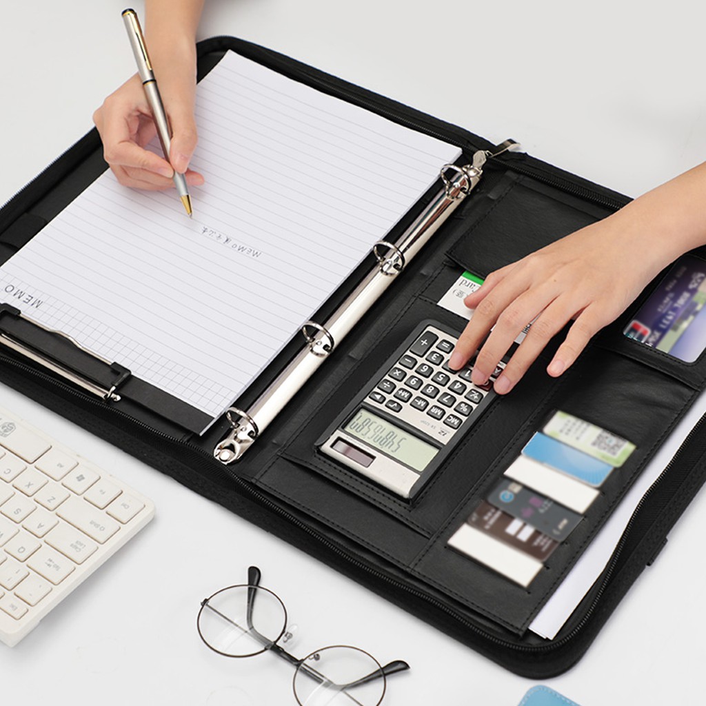 Cặp da tài liệu A4 đa năng (CS04) - Cặp da đựng hợp đồng, iPad cho người làm kinh doanh (Không bao gồm phụ kiện máy tính, tập giấy)