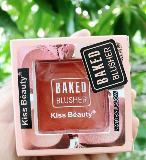 MÁ HỒNG Kiss Beauty Baked Blush  Chất phấn lên mịn chuẩn màu