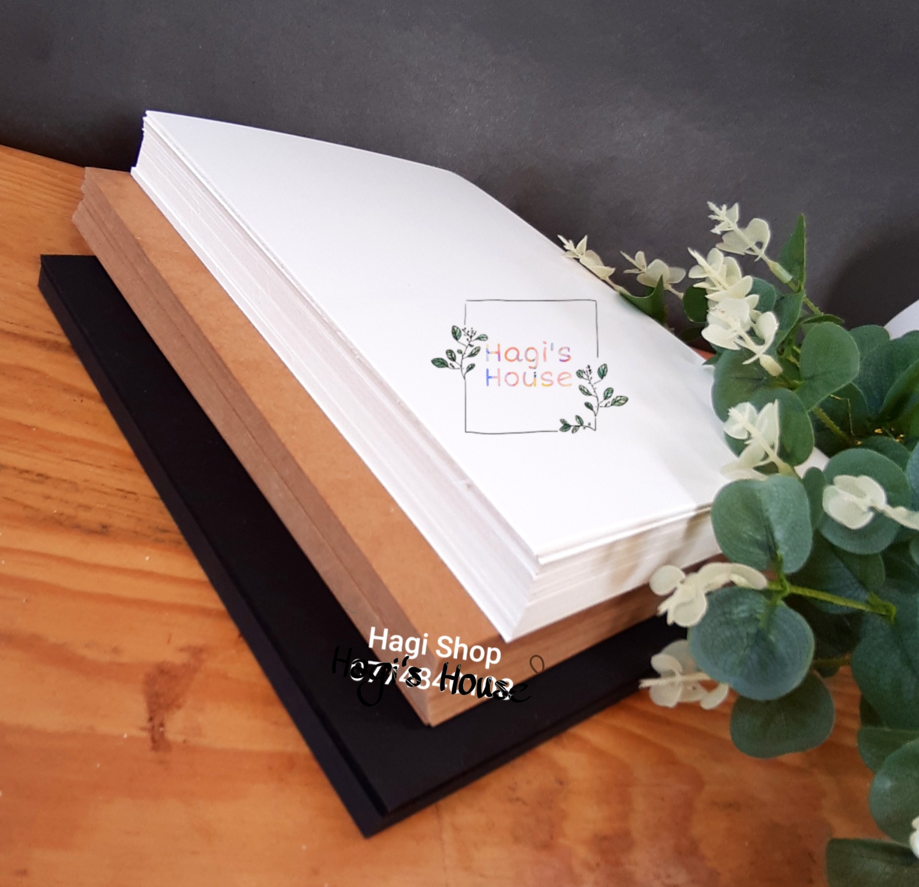 10 tờ giấy bìa khổ A5 260gsm dùng làm Album ảnh Scrapbook màu Nâu Trắng hoặc Đen
