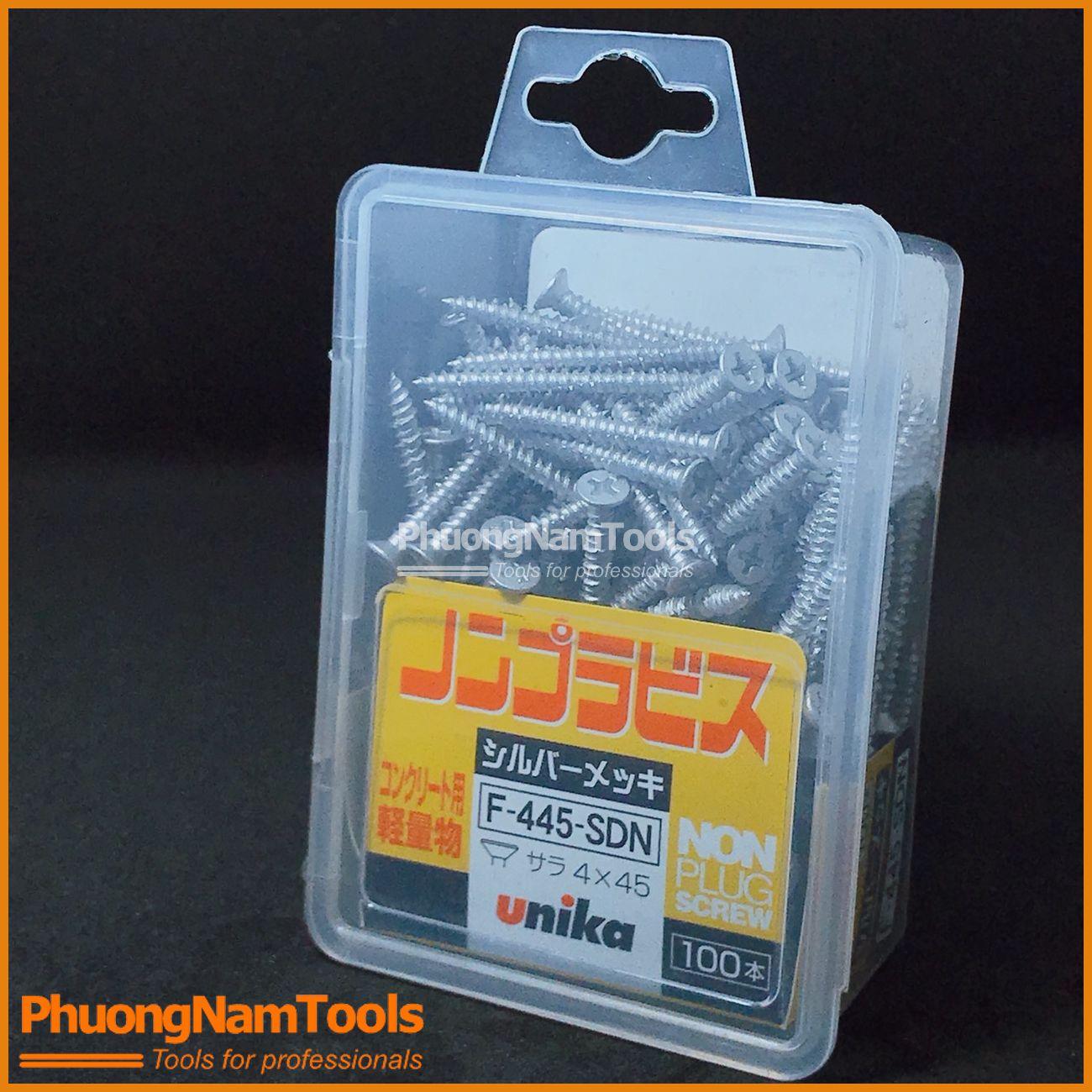 [HCM]Hộp vít Unika bắt bê tông tường 4.0x45mm đầu bằng không cần dùng tắc kê.