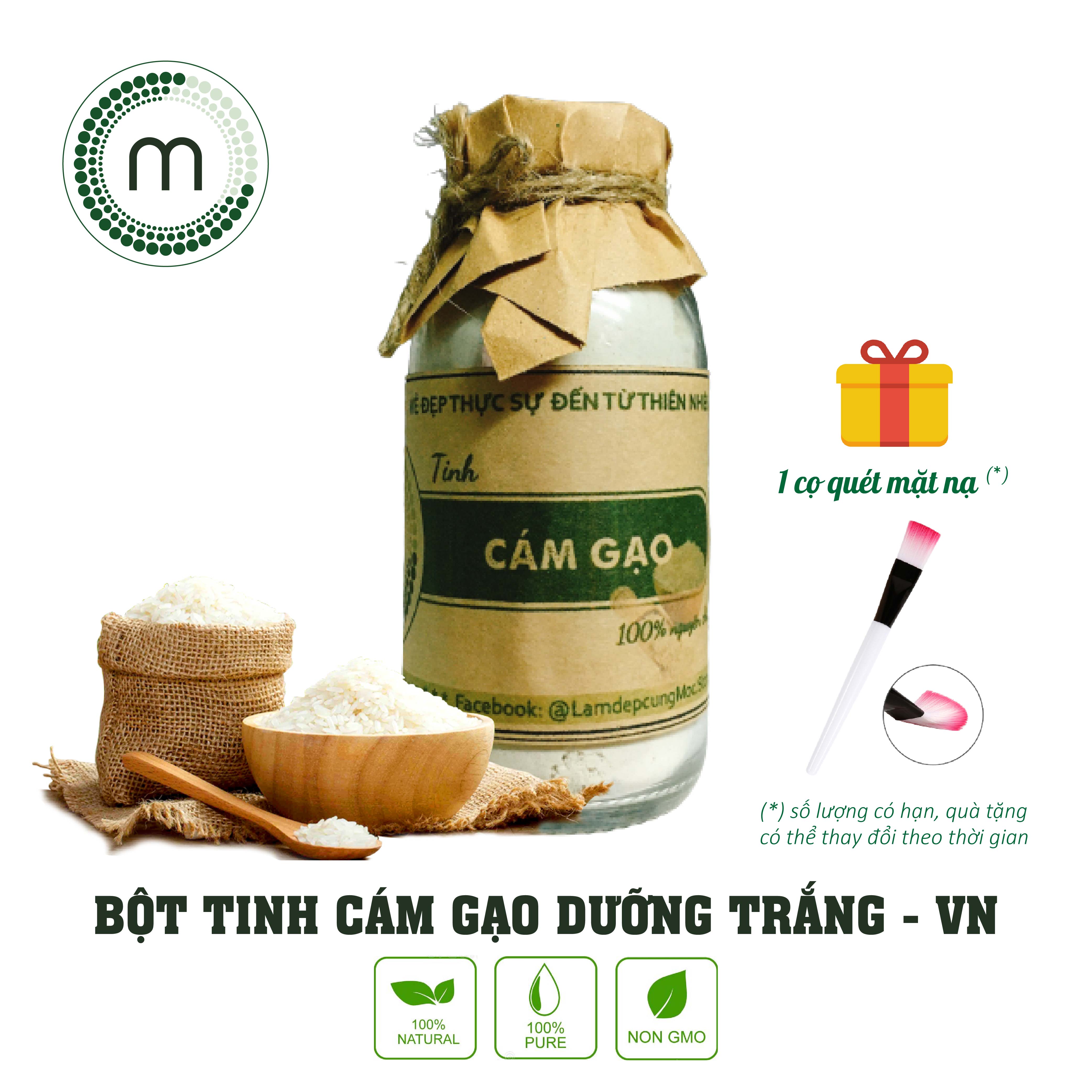 Tinh bột cám gạo sữa nguyên chất đắp mặt nạ MỘC - dưỡng trắng, làm sạch da, thu nhỏ lỗ chân lông, dưỡng ẩm da túi dùng thử 10g, chai 100/200 ml