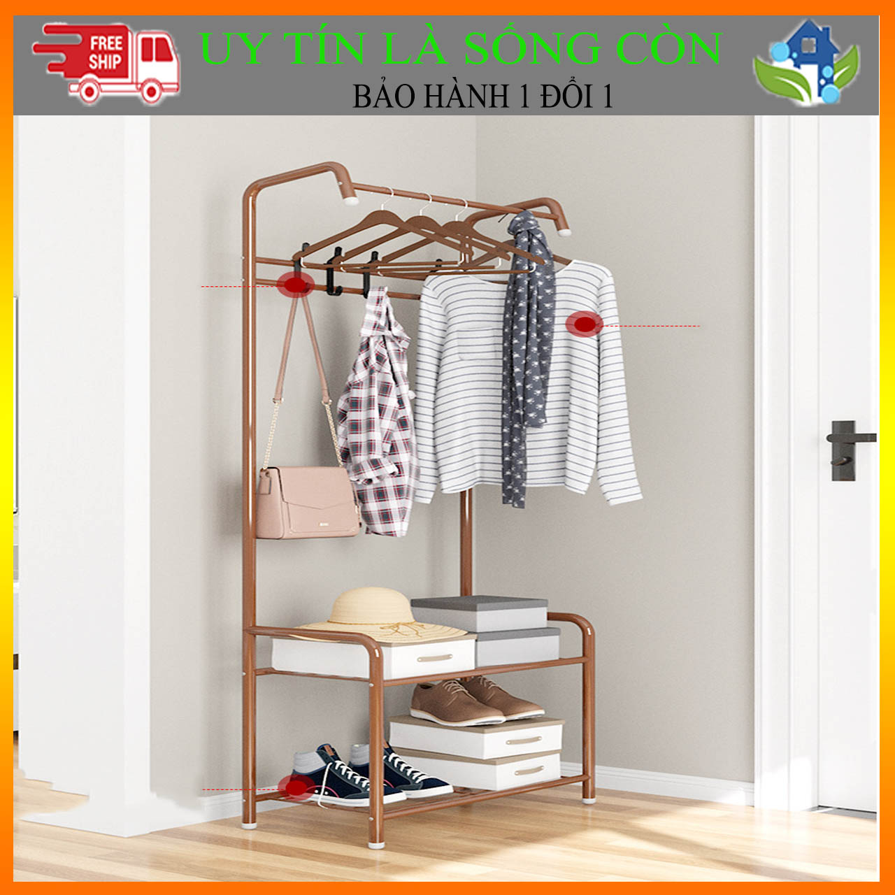 Giá Treo Quần Áo Chữ L, Kệ Treo Quần Áo Chữ L Đa Năng Tiện Lợi