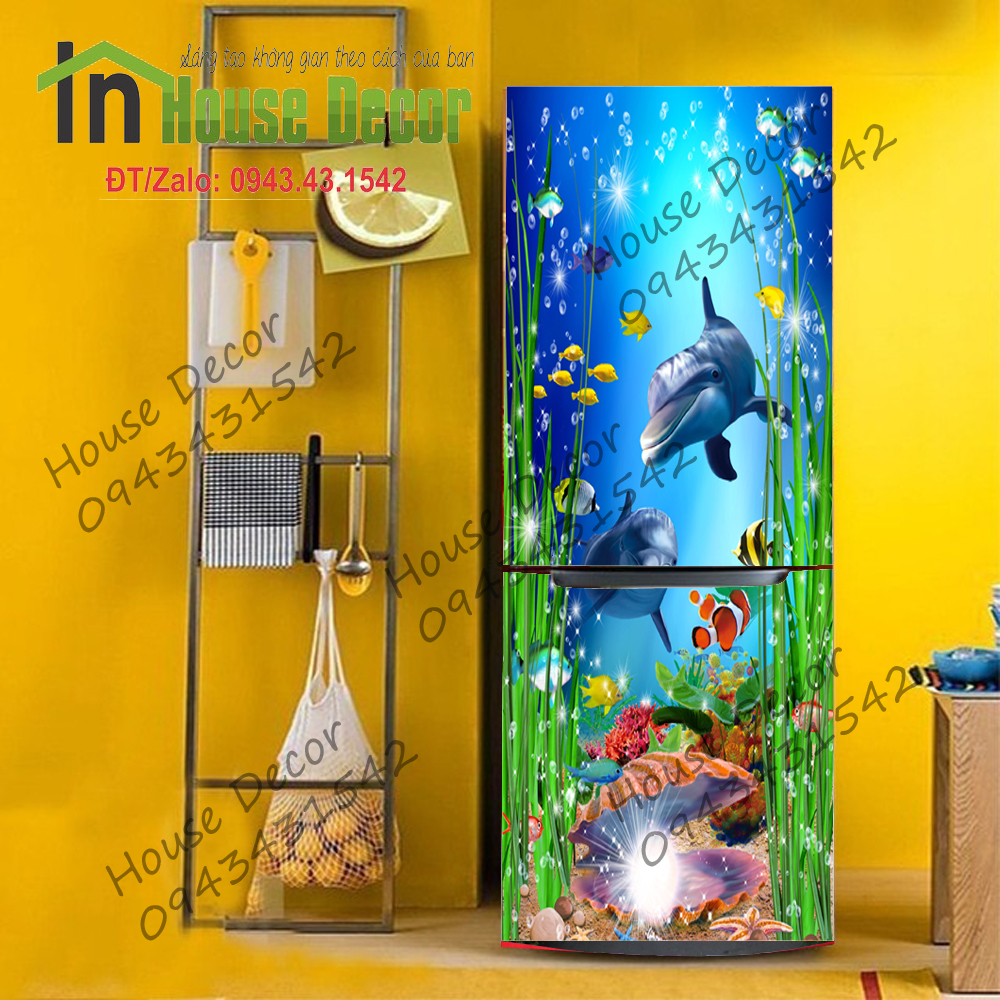 Decal trang trí tủ lạnh chống thấm cao cấp - Miếng Dán tủ lạnh, cửa kính siêu đẹp