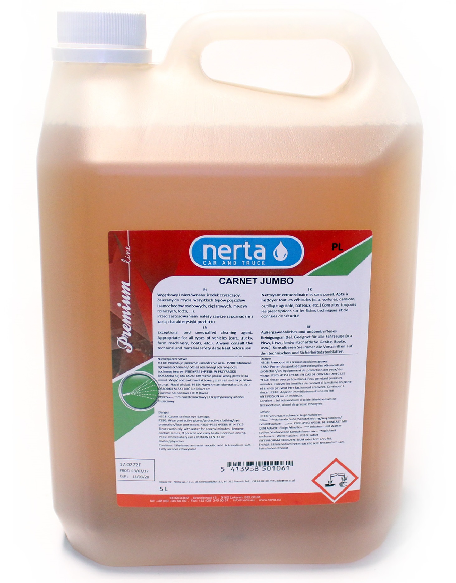 Dung dịch rửa xe không chạm Nerta Carnet Jumbo 5L
