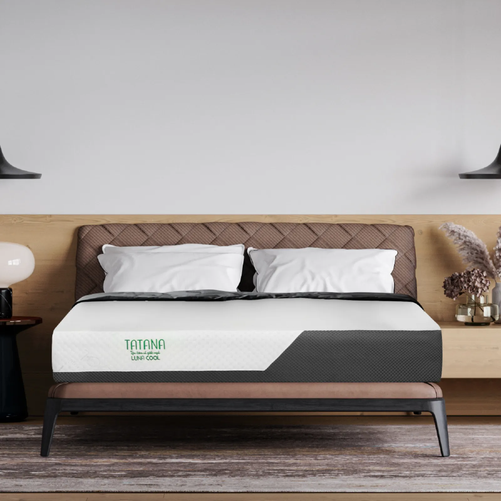 Nệm Foam Làm Mát Luna Cool TATANA- Độ cao 20cm- Bảo hành 10 năm.