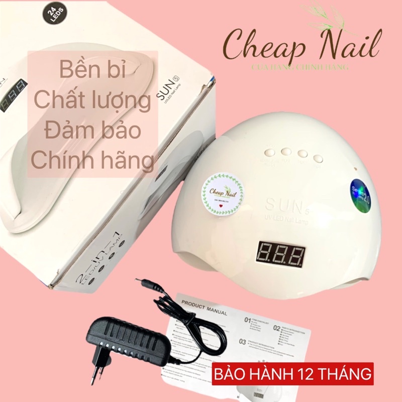 Máy hơ sơn gel mini chính hãng sun 5 máy hơ gel cao cấp 48w bảo hành 12 tháng