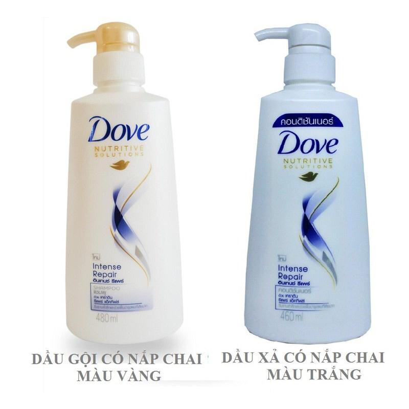 Combo 2 chai dầu gội dove 480ml và dầu xả 460ml thái lan