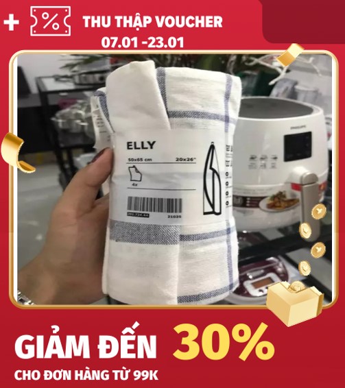 COMBO 4 KHĂN LAU ELLY IKEA