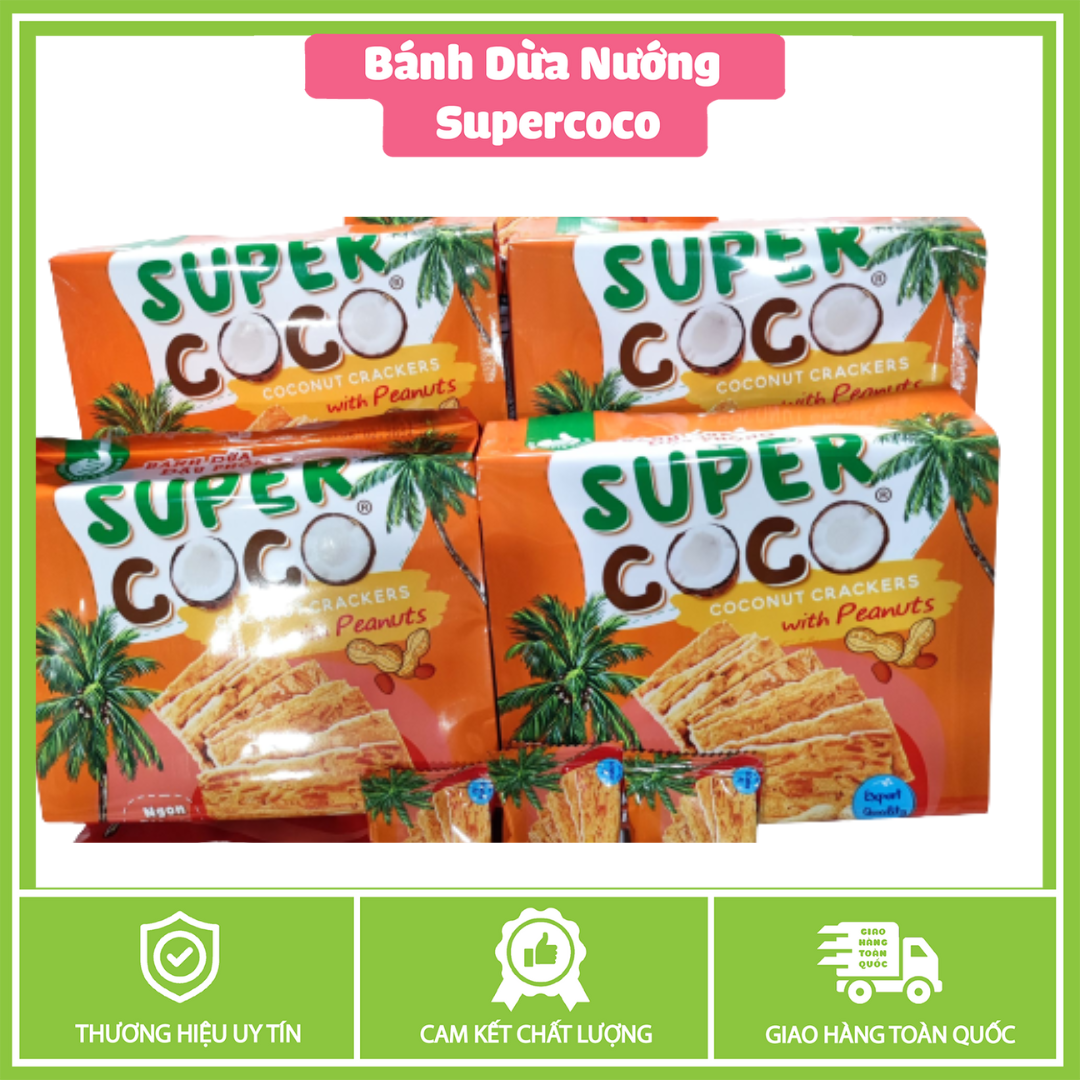 Combo 10 gói bánh dừa nướng đậu phộng đặc sản quảng nam hàng loại 1