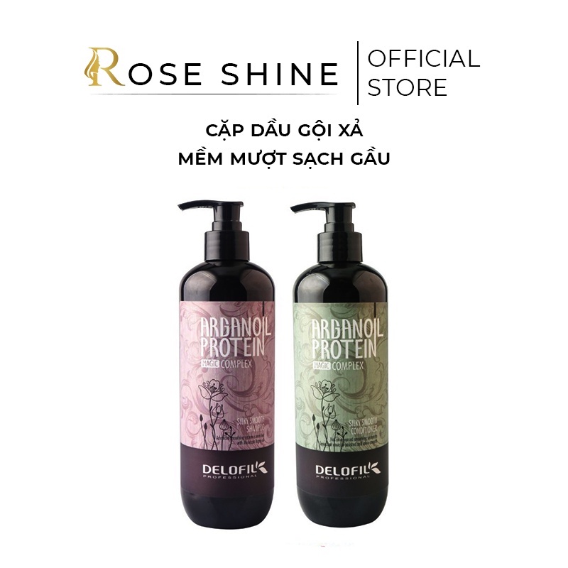 [Chính hãng] Cặp Gội Xả Mềm Mượt Sạch Gàu DELOFIL Silky Smooth 500ml