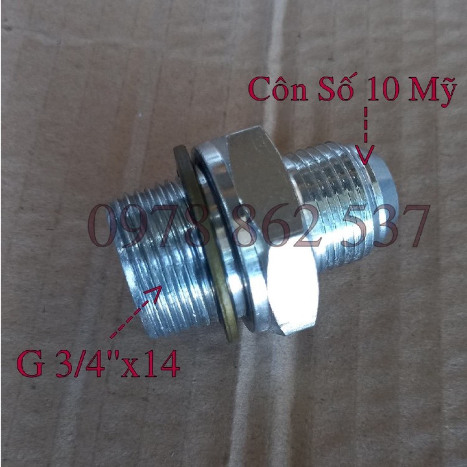 Rắc co thuỷ lực ren 27 g3/4''-số 10 mỹ