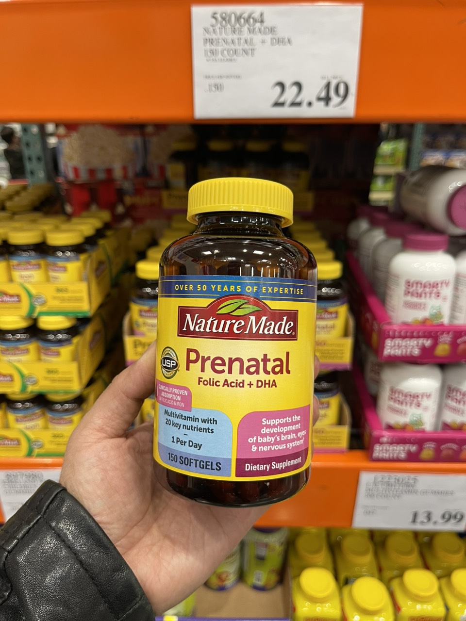 Bổ sung vitamin dha cho bà bầu prenatal nature made mỹ 150 viên