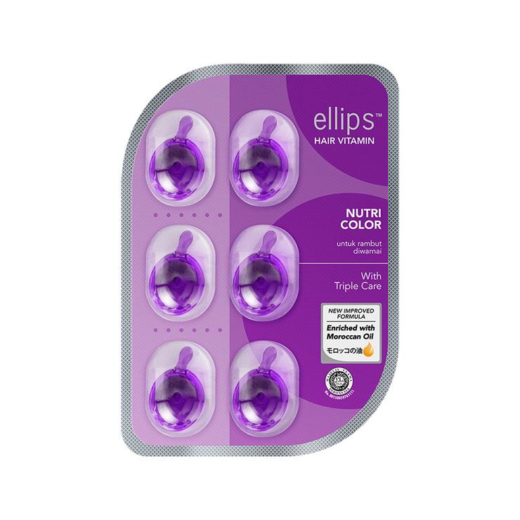 Serum dưỡng tóc Ellips Hair Vitamin giữ màu tóc nhuộm 1 vỉ 6 viên
