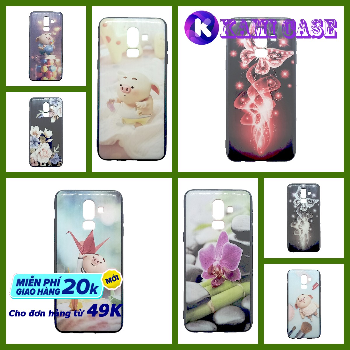 [HCM]Ốp Lưng Samsung A6 Plus (A6+) / J8 2018 Cứng Bóng Viền Dẻo