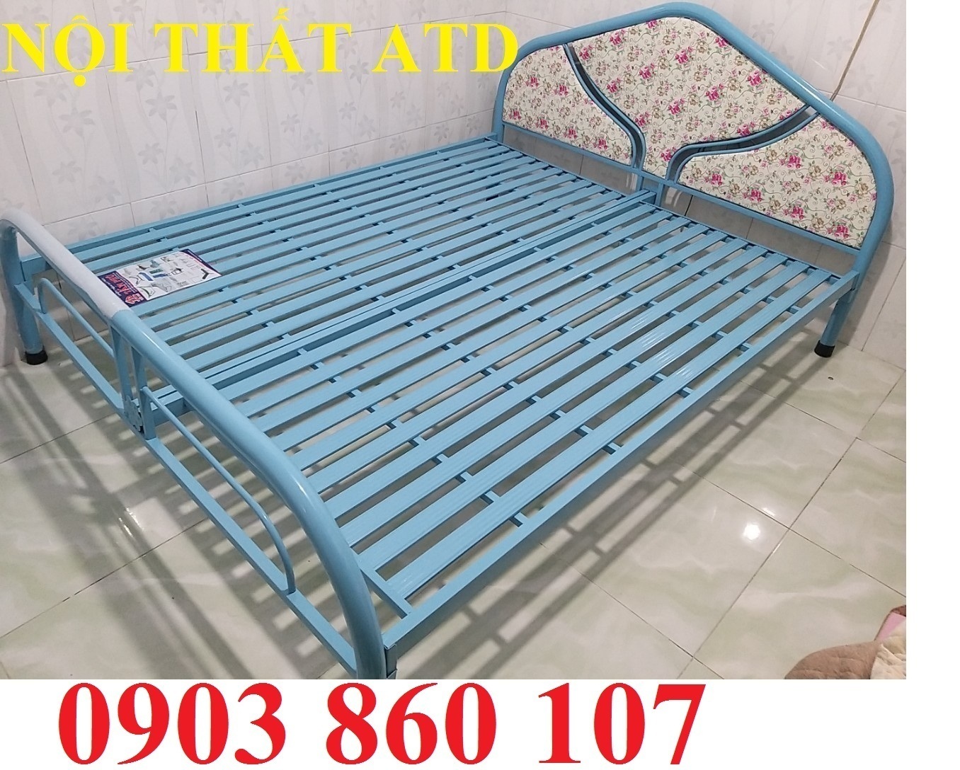 [HCM]Giường sắt đơn giá rẻ tại xưởng đủ kích thước 80cm 1m 1m2 1m4 1m6 1m8 y hình 100%