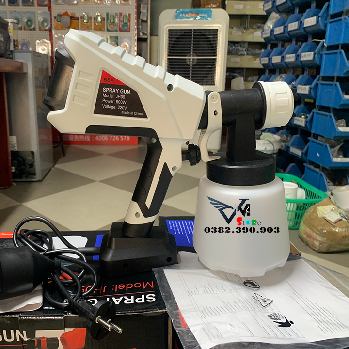 Máy phun sơn bằng điện 600w- máy phun sơn điện cầm tay