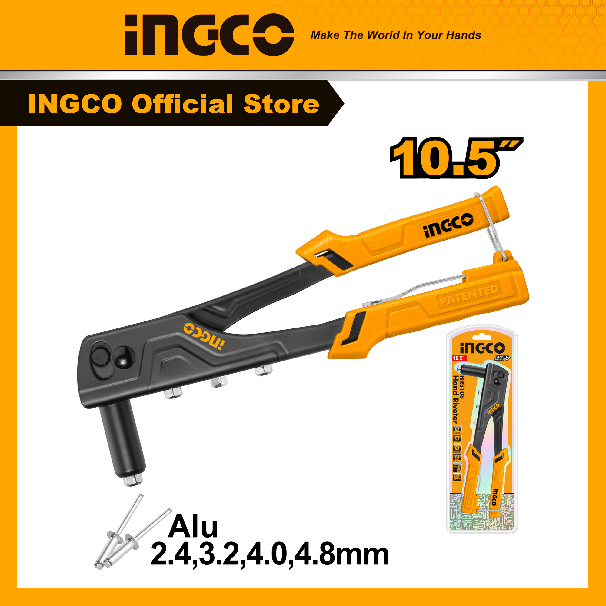 Kìm rút đinh rivet ingco hrs108