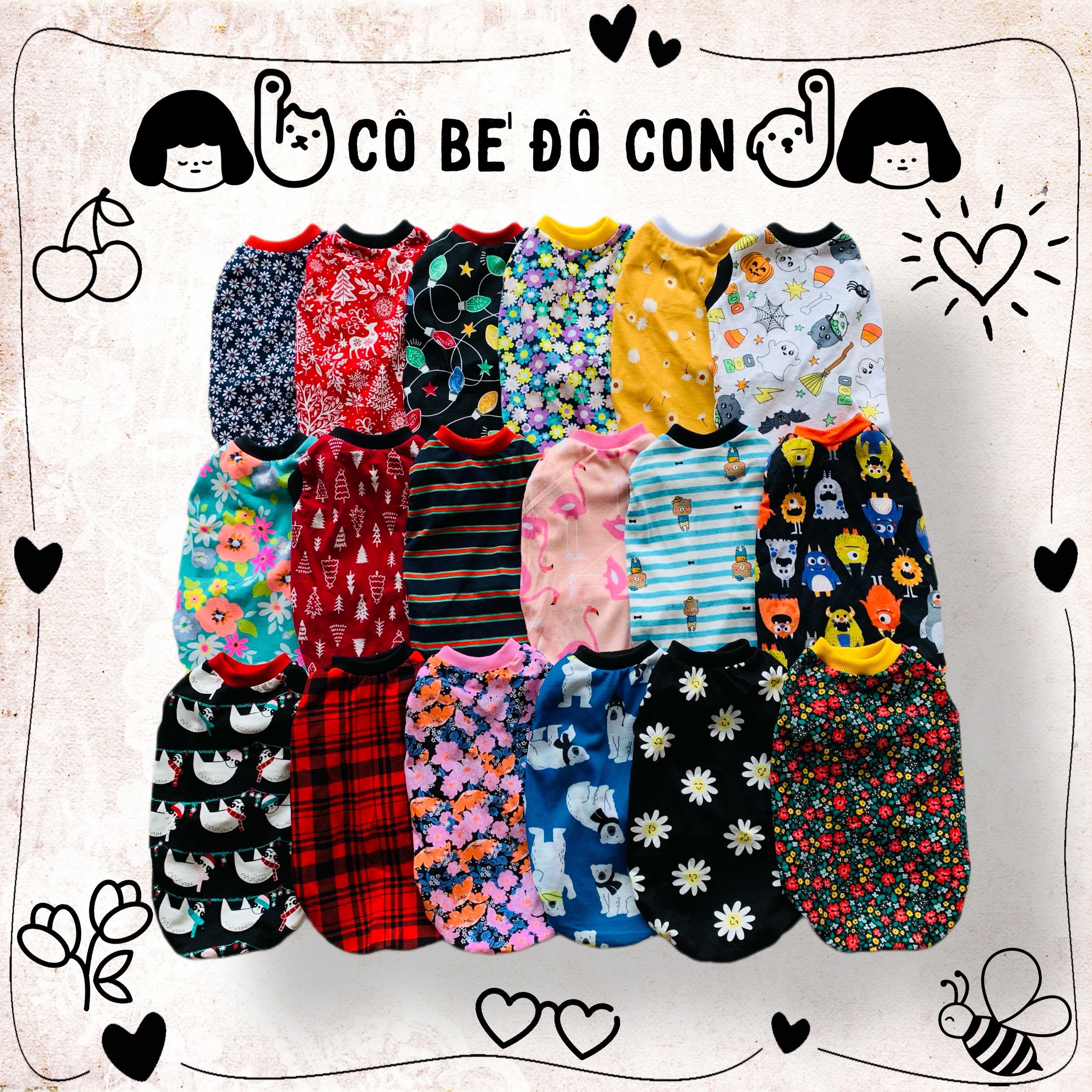 Ib chọn mẫu - áo thun ba lỗ chó mèo đủ size xs - 5xl - cô bé đô con