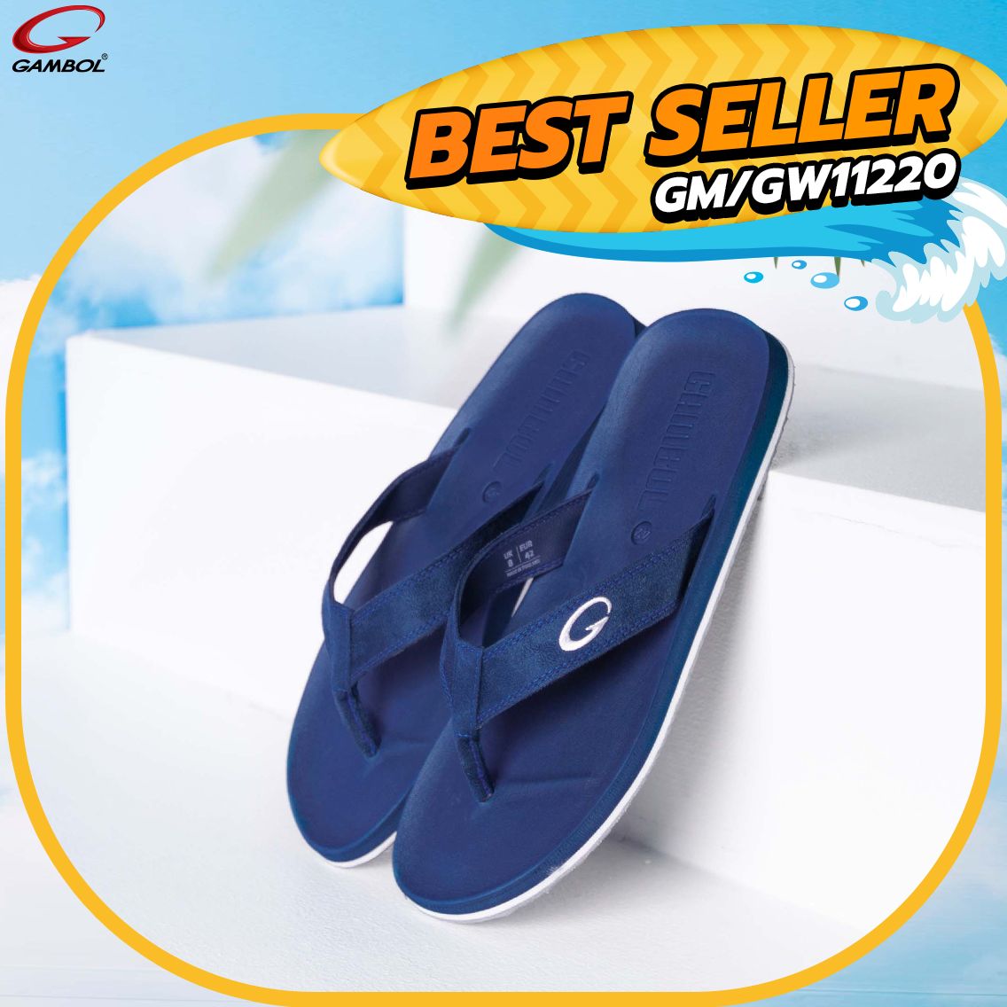 Dép Thái Lan GAMBOL 11220 Xỏ Ngón Nam Chính Hãng – Xanh dương