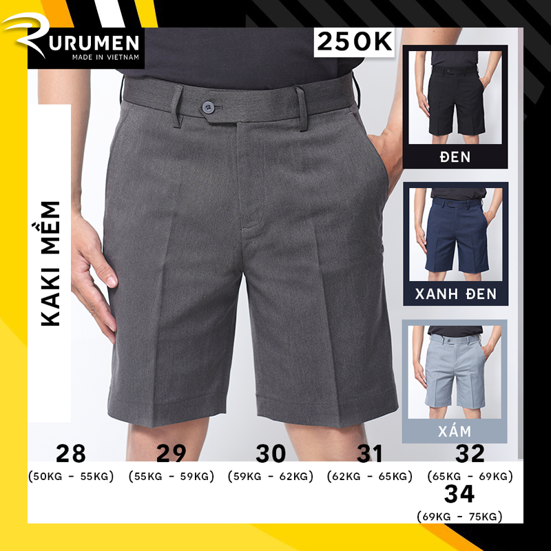 Quần short tây nam rayman rurumen quần đùi ngắn tây âu vnxk sang trọng - qb392