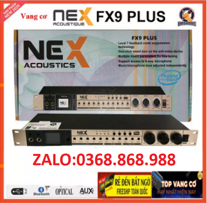 Vang nex fx9 plus - vang nhại siêu hay, chống hú, có blueooth, cổng quang, dễ chỉnh,111222333
