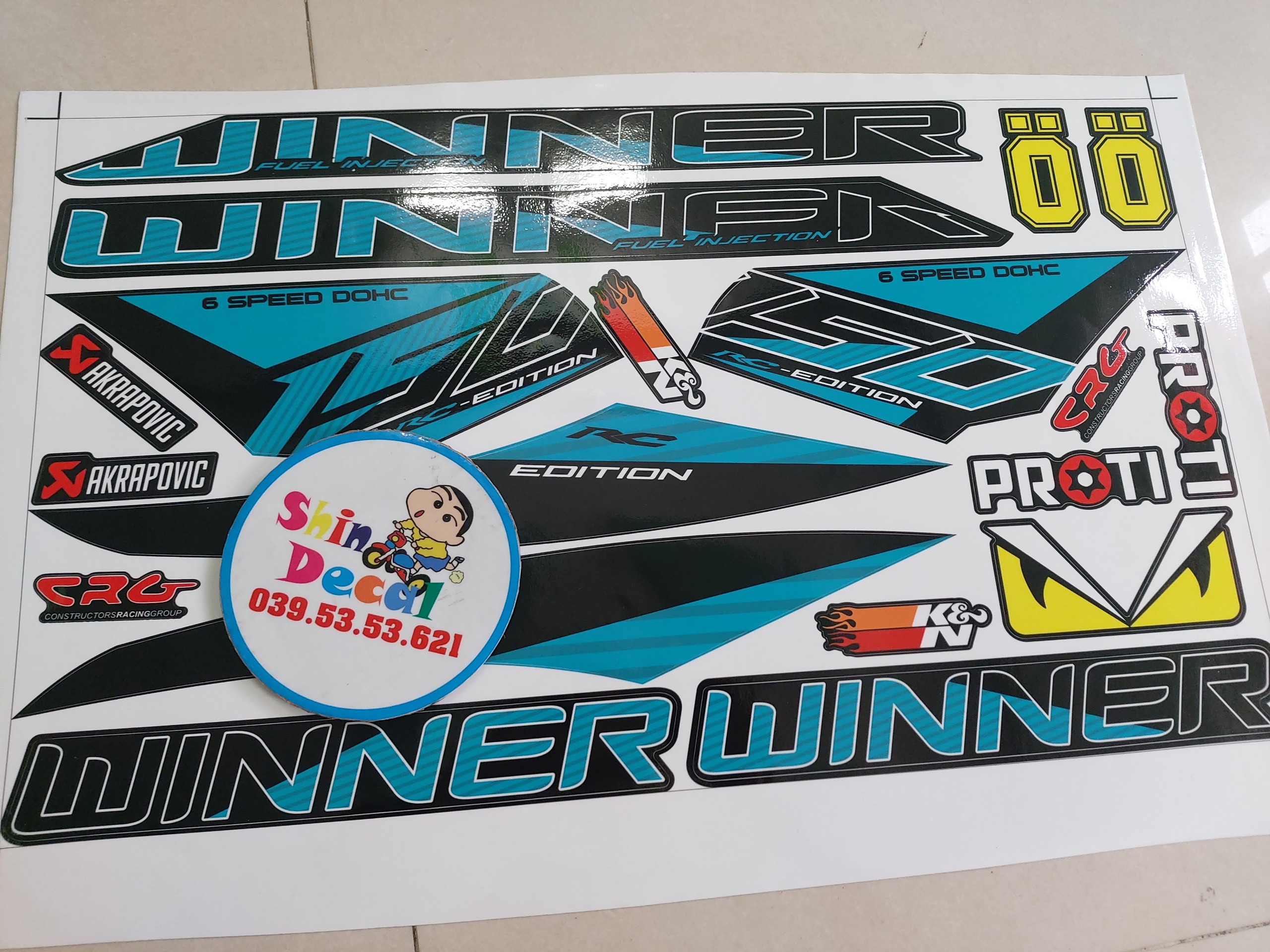 Tem xe winner mẫu mới 2020