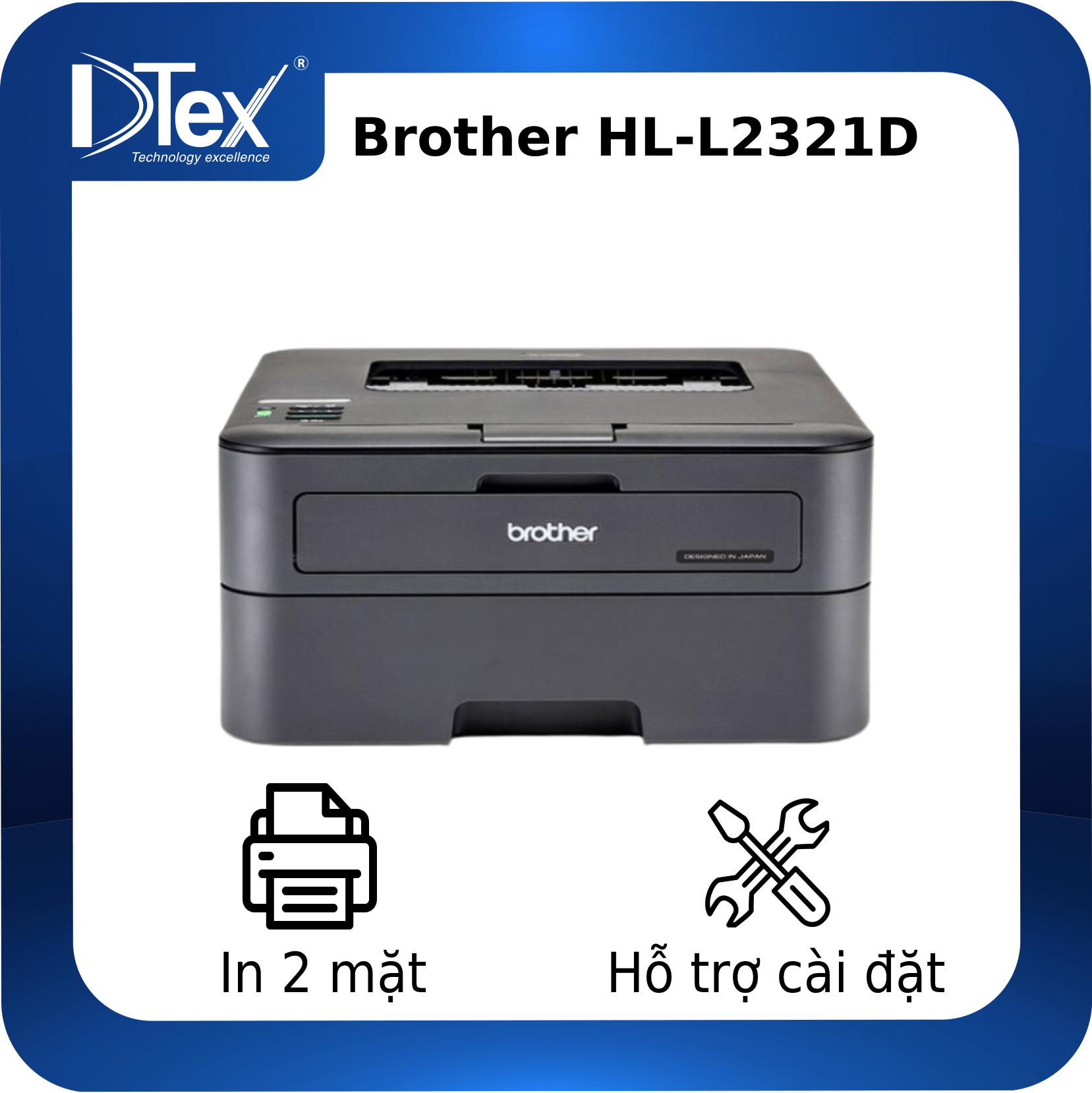Máy in Laser trắng đen Brother HL-L2321D - Hàng Chính Hãng