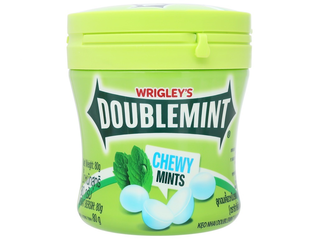 [HCM]Kẹo nhai hương bạc hà DoubleMint hộp 80g