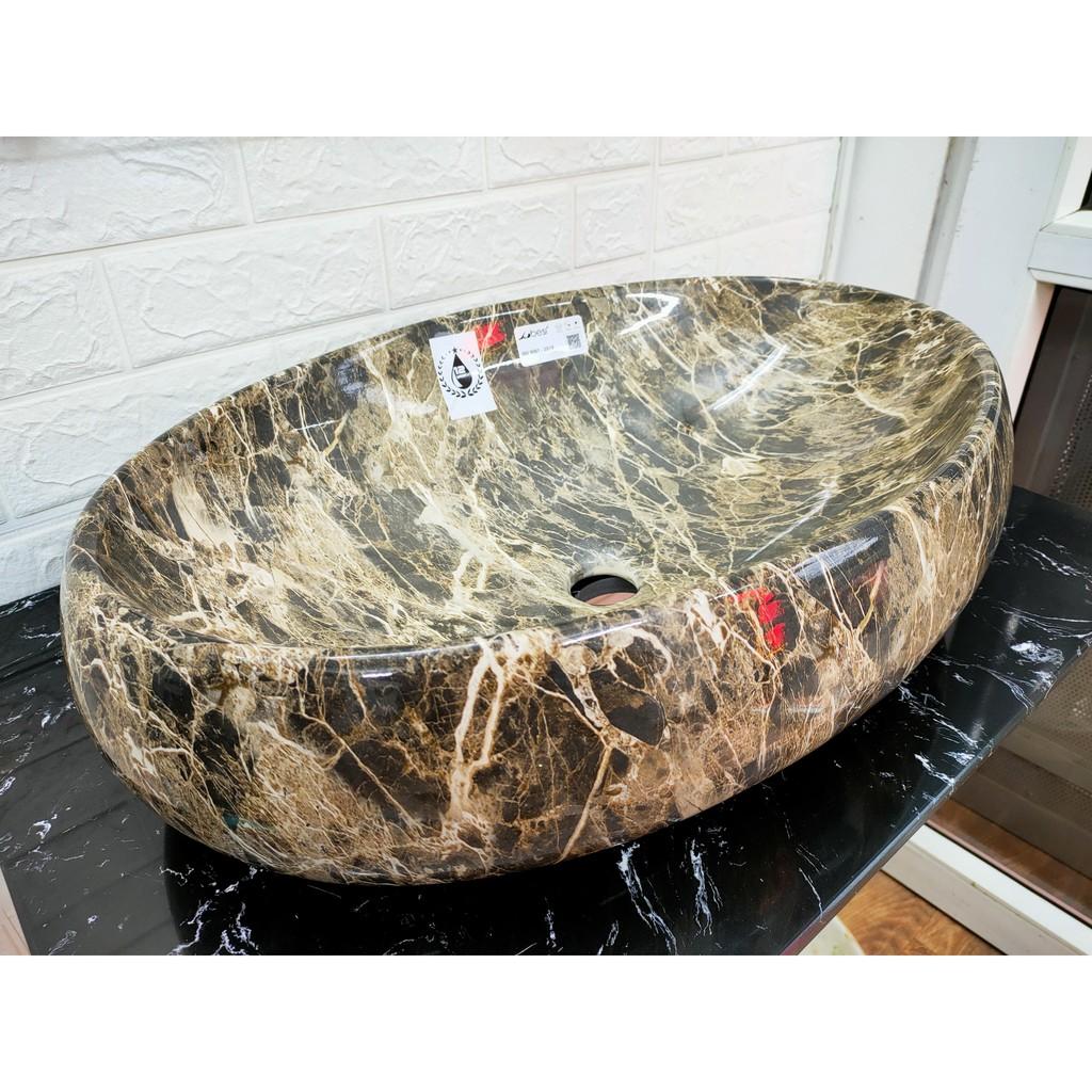 Chậu rửa mặt, lavabo dương bàn , men vân đá, grl 8137e