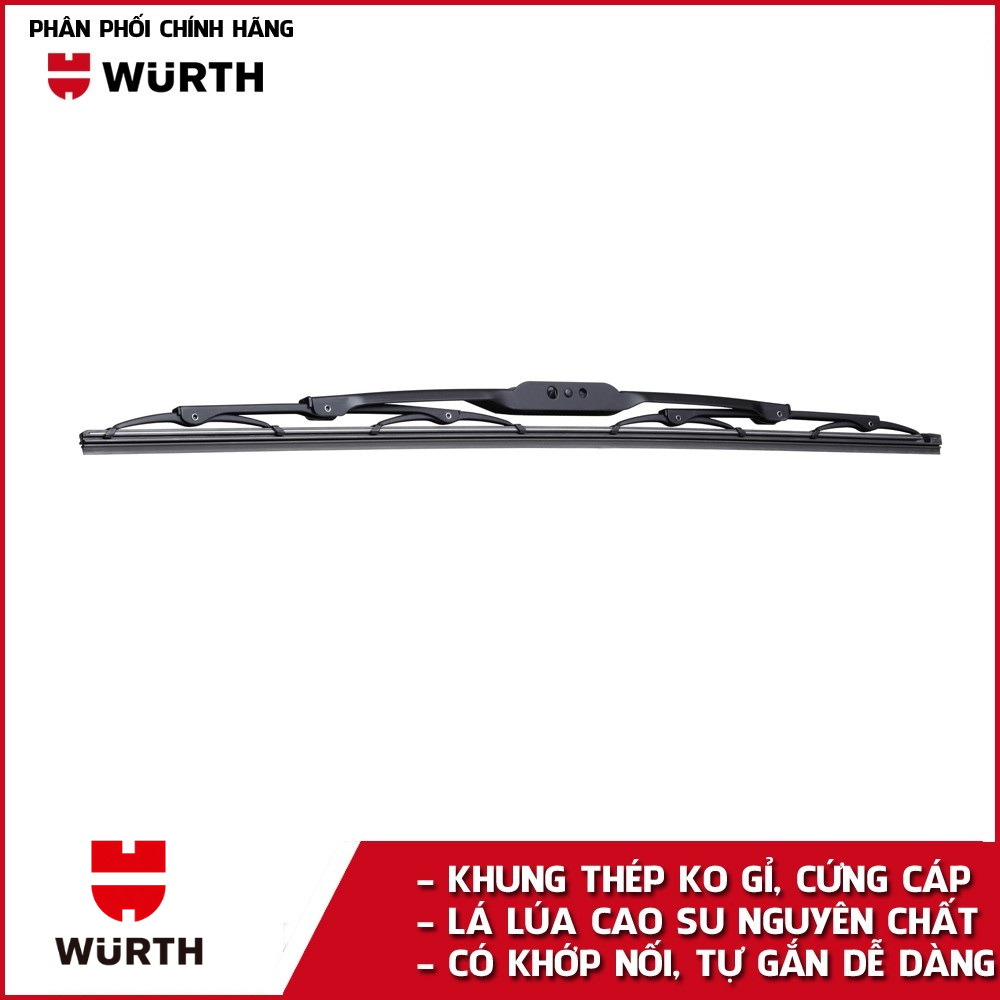 Gạt Mưa Ô Tô Silicone Loại Xương Sắt - Gạt Mưa Wurth chính hãng 100% chuẩn OEM