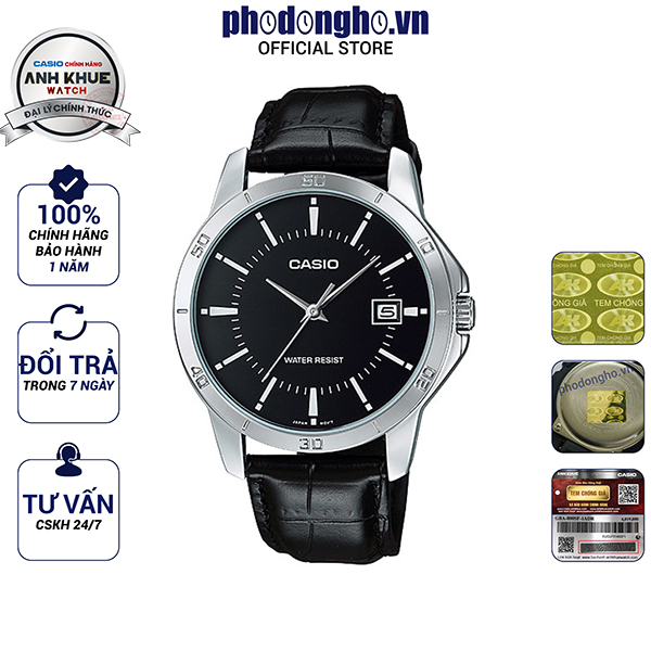 Đồng hồ nam dây da Casio Anh Khuê MTP-V004L-1AUDF