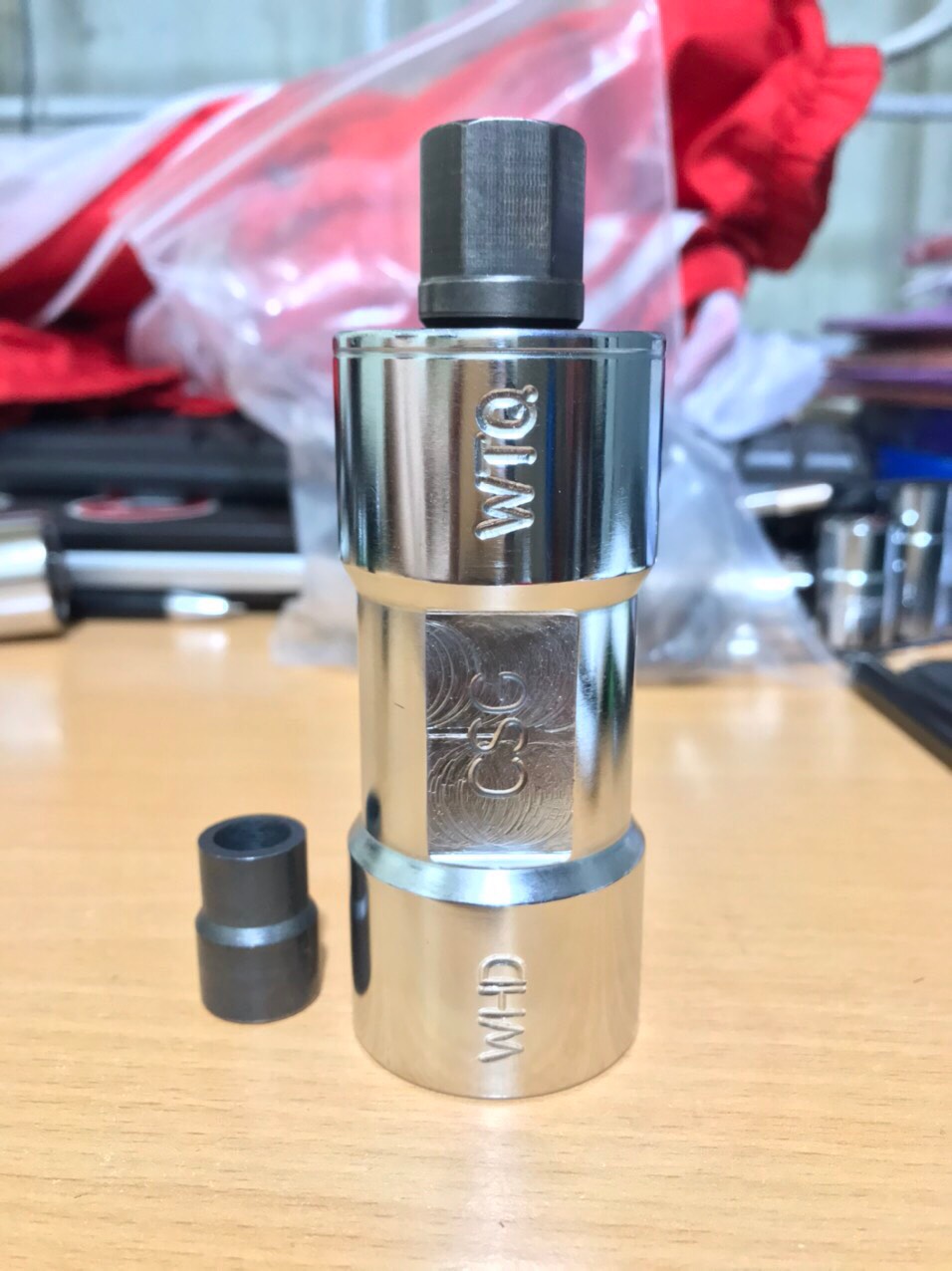 Cảo vam điện Dream Wave Viva Smash - Cảo vô lăng Dream Wave Viva Smash - Vam điện - Cảo cuộn lửa xe máy tiện CNC nguyên khối thép C45 mạ bóng Crom.