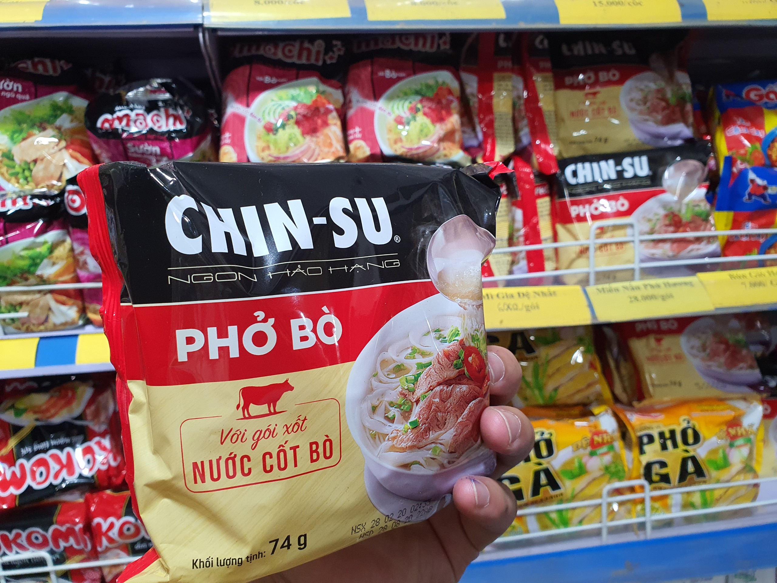 Combo 5 gói Phở Bò Chinsu (Gói 74G)