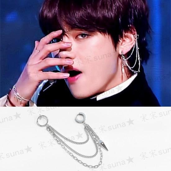 Khuyên tai nam V BTS nhiều tầng cá tính