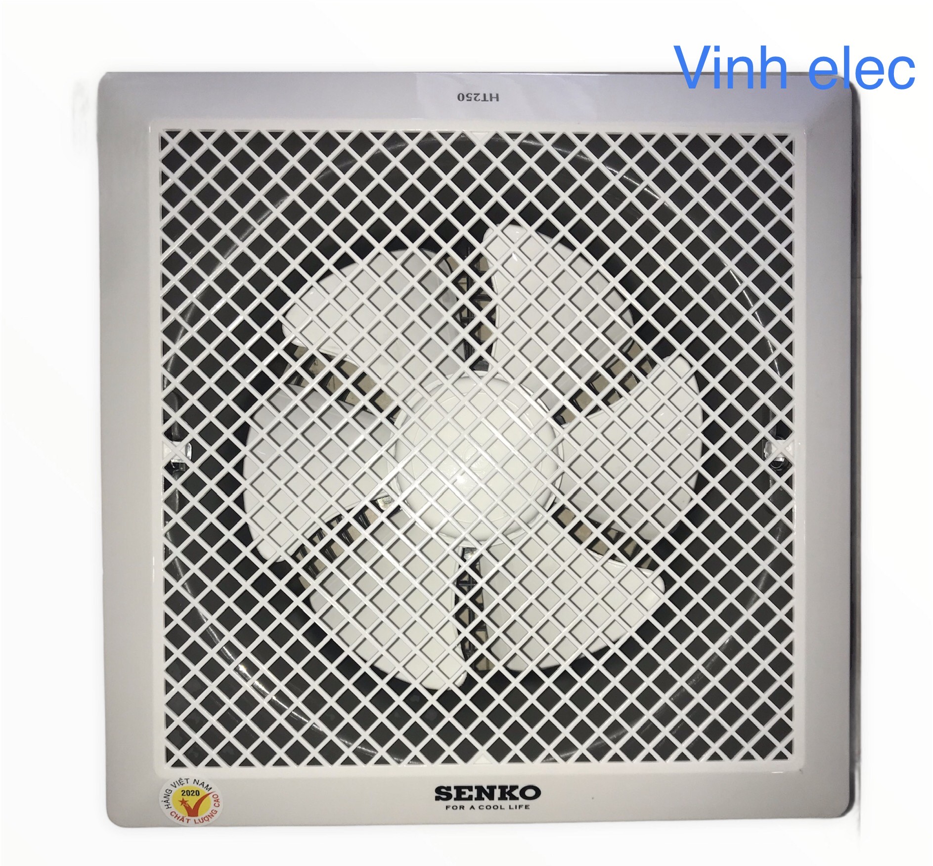 Quạt hút thông gió 2 chiều, quạt thông gió nhà vệ sinh, quạt senko âm tường HT250 220v bảo hành động cơ 12 tháng.