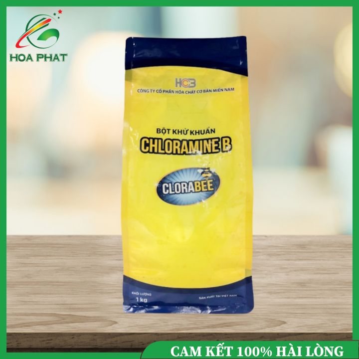 Bột khử khuẩn, khử trùng Cloramin B 25% túi 1kg - Clorabee