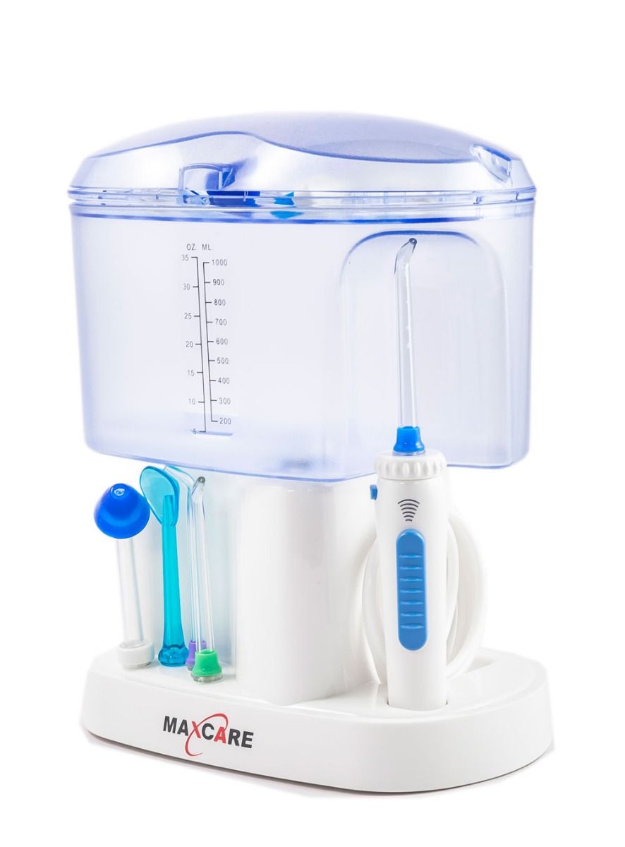 Máy tăm nước gia đình maxcare max456l nhật bản - tặng 11 đầu tăm nước - bh chính hãng 12 tháng