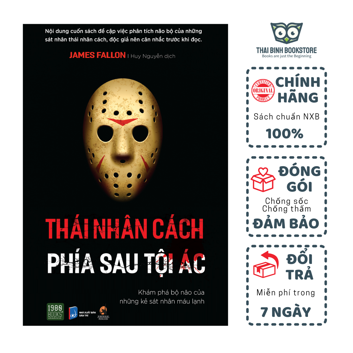 Sách - thái nhân cách - phía sau tội ác - tâm lý học tội phạm - james fallon - thái bình bookstore