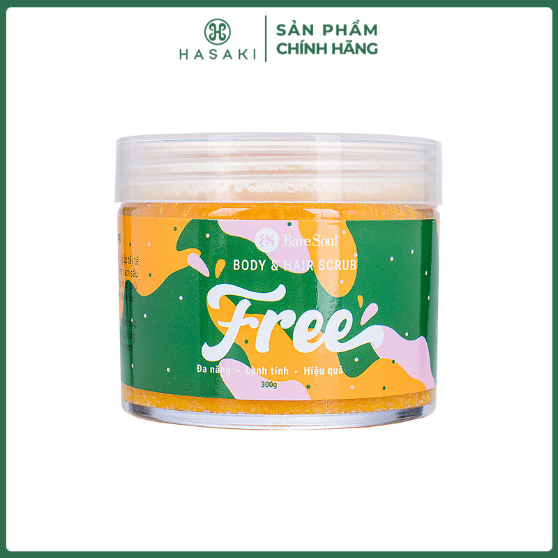  Muối Tắm BareSoul Tẩy Tế Bào Chết Cho Cơ Thể & Tóc Free Body & Hair Scrub 300g 