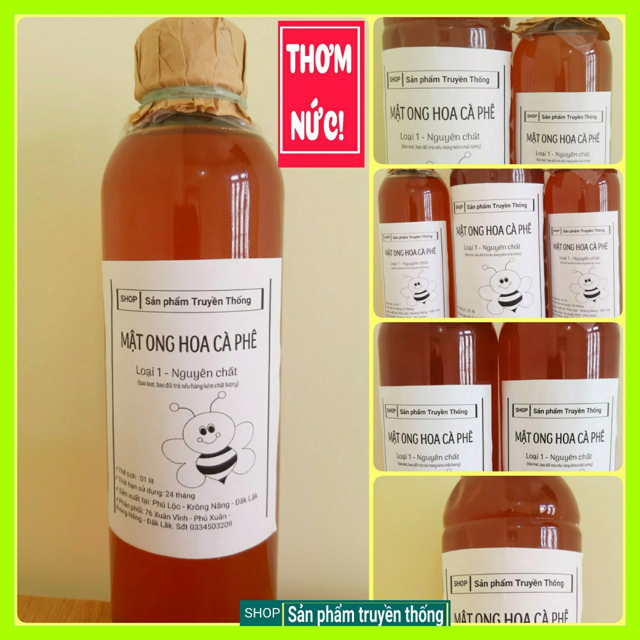 1 lít mật ong rừng nguyên chất