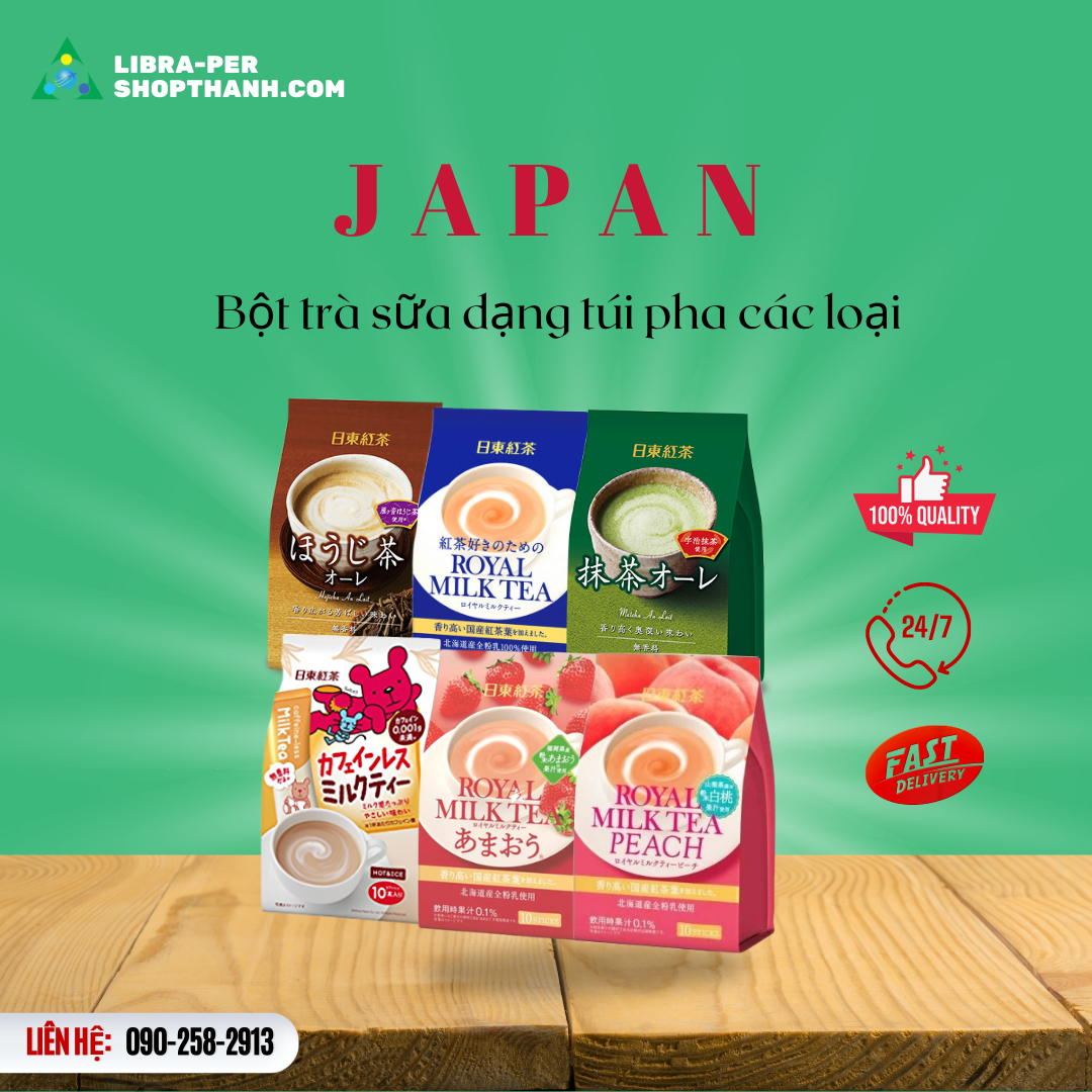 Bột trà sữa royal milk tea nhật bản - 10 gói x14gr