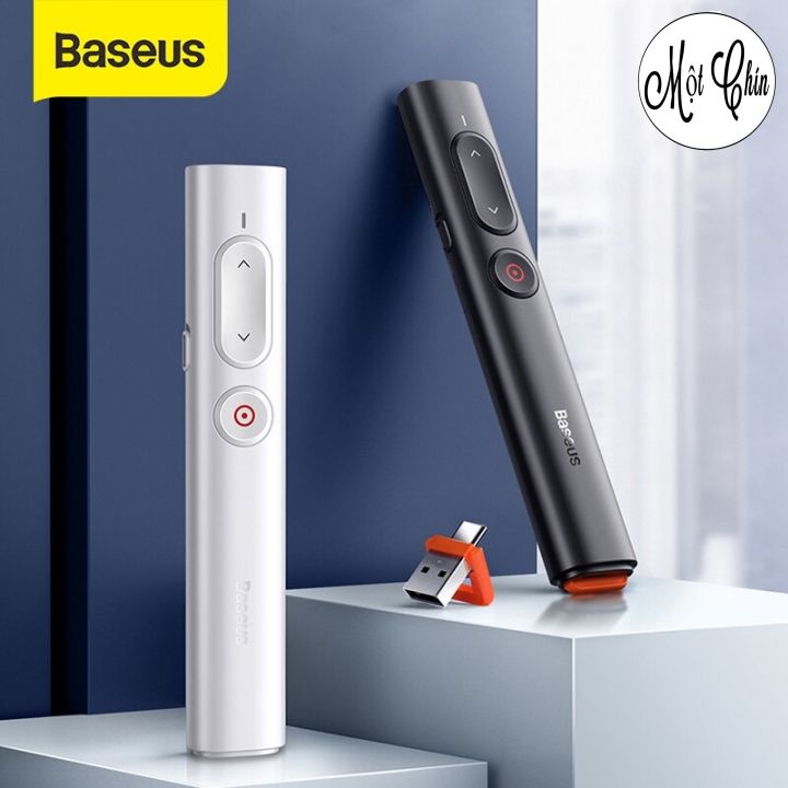 Bút trình chiếu thông minh Baseus Orange Dot PPT Wireless Presenter cho Macbook/Windows/ Androi