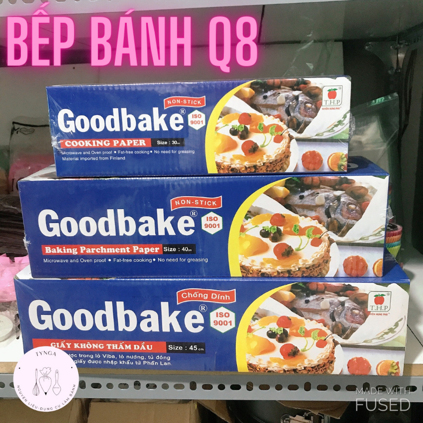 Giấy nến nướng bánh chống dính không thấm dầu GoodBake Baking Paper 30cmx75m 40cmx75m vs 45cmx100m