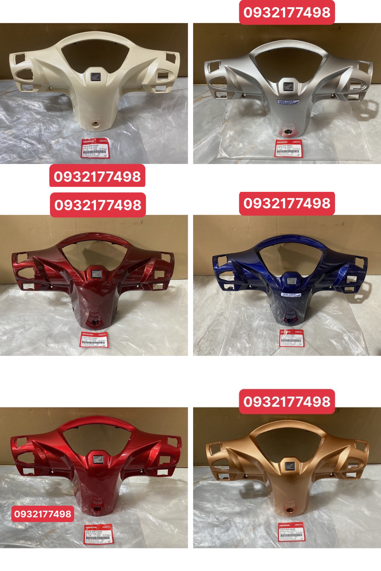 Nắp sau tay lái/bợ cổ vision đời 2015, 2016, 2017, 2018, 2019, 2020 zin hãng honda