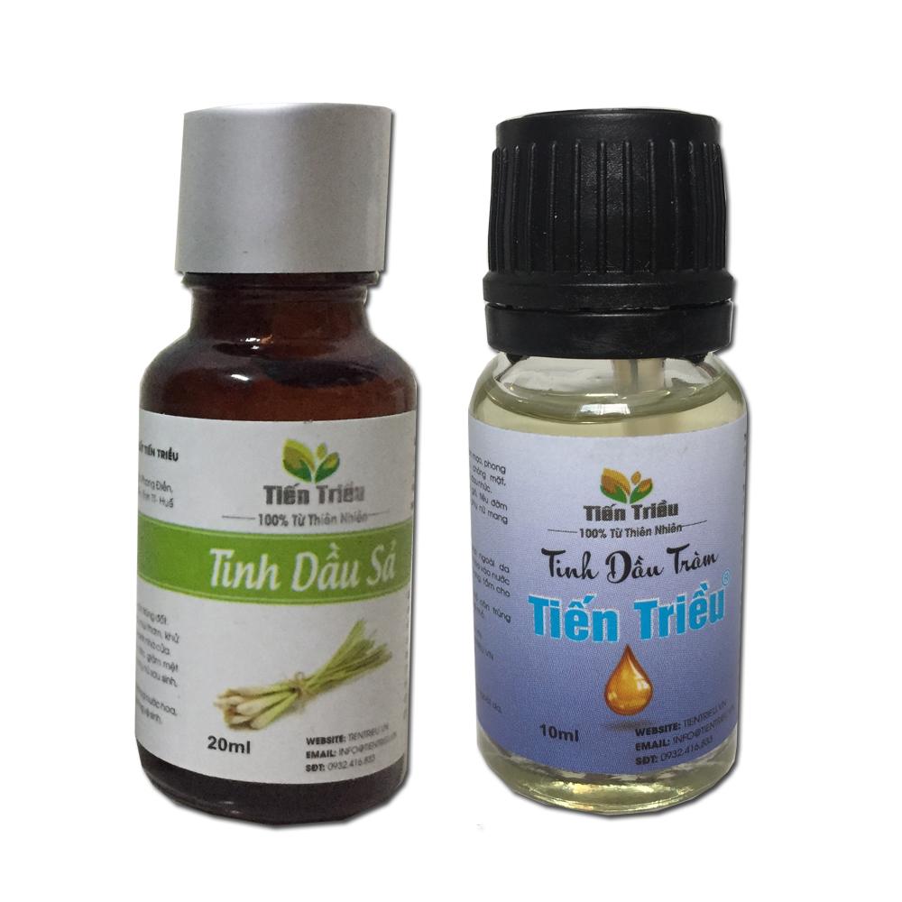 Bộ 2 chai tinh dầu sả, tinh dầu tràm Tiến Triều 10ml